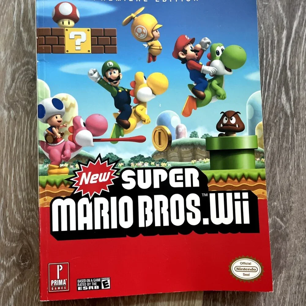 Super Mario Bros Wii Strategy Guide Premiere Edition Prima Games No Poster